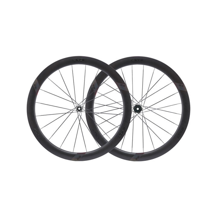 Paire de Roues EKOI RR-50 AEROLIGHT CARBON BLACK LTD moyeu silver SHIMANO