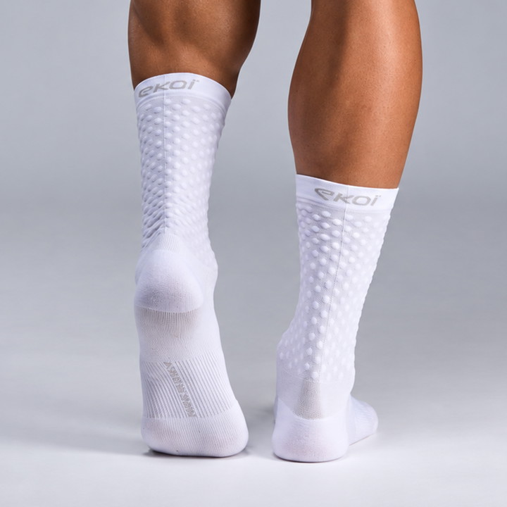 Chaussettes EKOI Perf  AERO FASTER LINE  18 cm Blanches