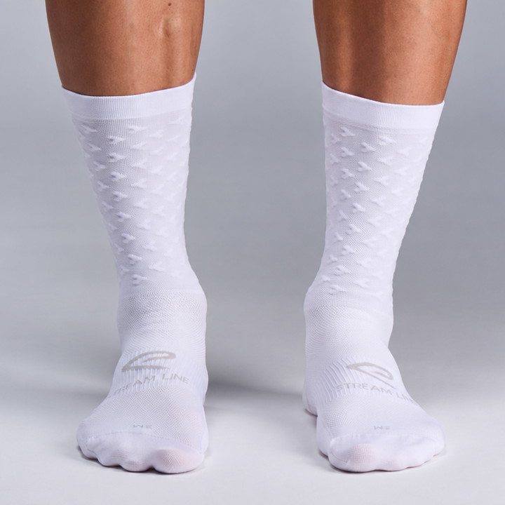 Chaussettes EKOI Perf  AERO STREAM LINE 18 cm Blanches