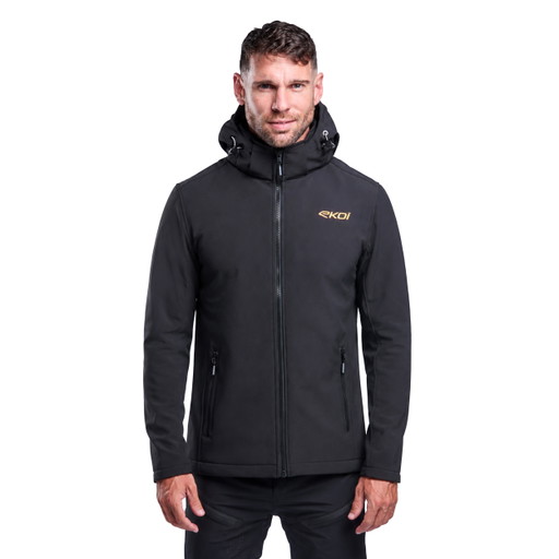 Veste thermique hydrofuge EKOI Perf SOFTSHELL Noir logo Gold