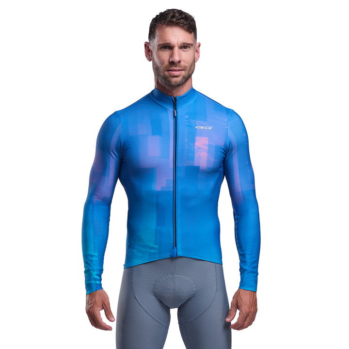 MAILLOT MANCHES LONGUES EKOI PERF CLIMB BLEU