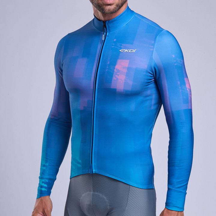 MAILLOT MANCHES LONGUES EKOI PERF CLIMB BLEU