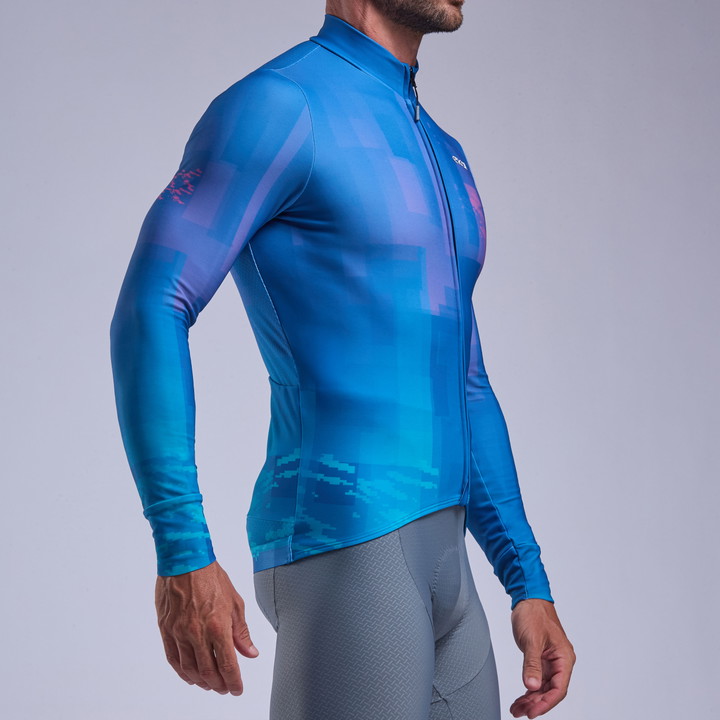 MAILLOT MANCHES LONGUES EKOI PERF CLIMB BLEU