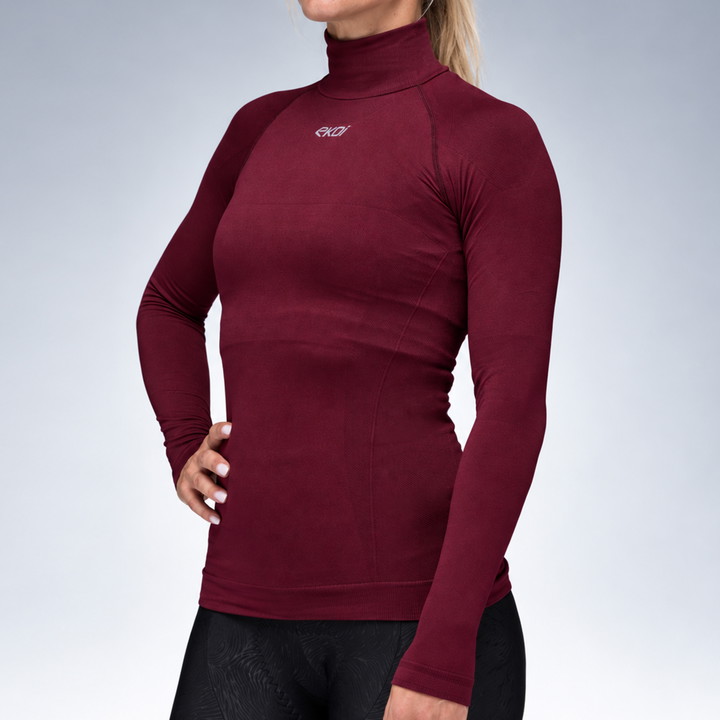 Sous maillot femme hiver EKOI PERF THERMO Bordeaux