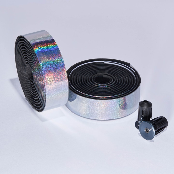 Omotávka řídítek EKOI HOLOGRAPHIC TAPE 3 mm Stříbrná