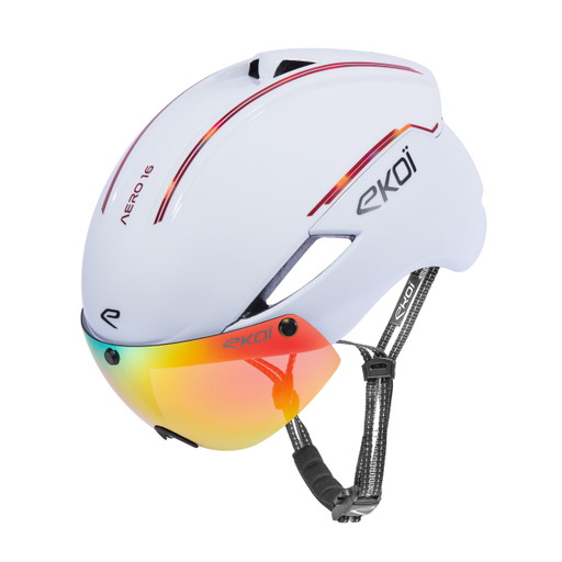 EKOI Perf AERO16 LTD LINE Helm Weiß Holo Rot