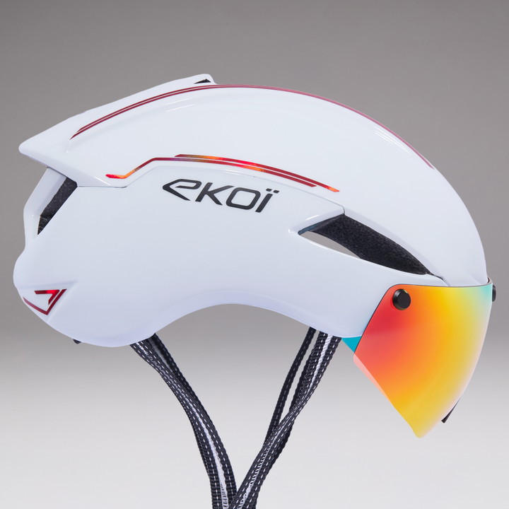 Casque EKOI Perf AERO16 LTD LINE Blanc Holo rouge