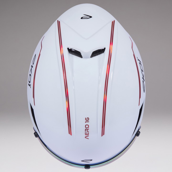Casque EKOI Perf AERO16 LTD LINE Blanc Holo rouge