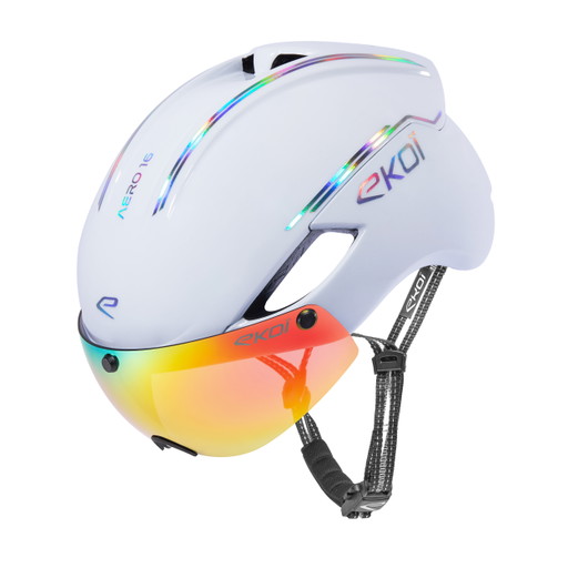 EKOI Perf AERO16 LTD LINE Helm Weiß Holo Silber