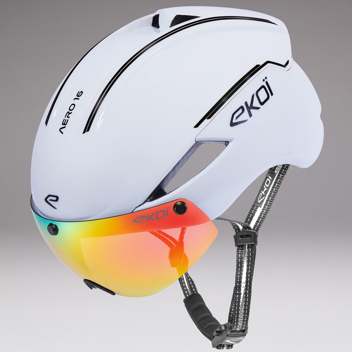 Casque EKOI Perf AERO16 LTD LINE Blanc Carbone