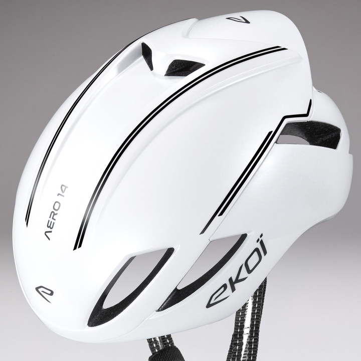 Casque EKOI Perf AERO14 ltd LINE Blanc Full Black