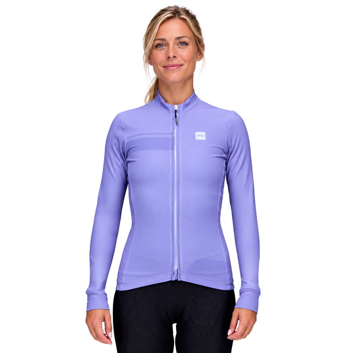 Women's long-sleeve cycling jersey EKOI PERF STREAMLINE Lilac