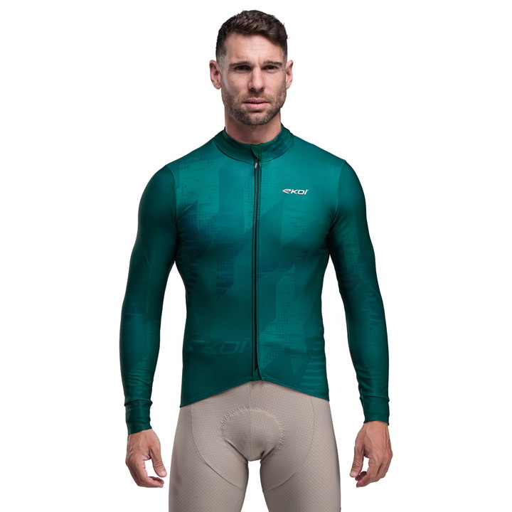 MAILLOT MANCHES LONGUES EKOI PERF ELITE  VERT FORET