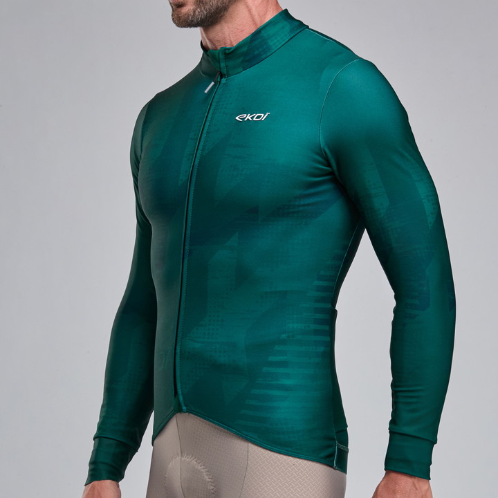 MAILLOT MANCHES LONGUES EKOI PERF ELITE  VERT FORET