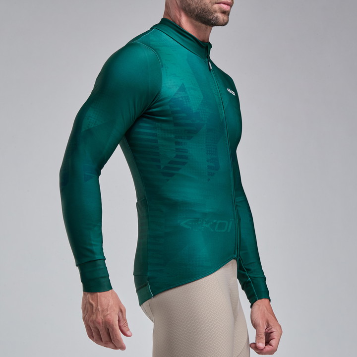 MAILLOT MANCHES LONGUES EKOI PERF ELITE  VERT FORET