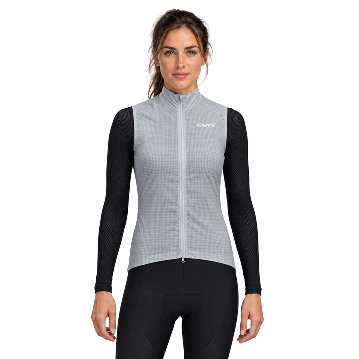 DAMEN-WINDWESTE EKOI PERF AIRSHELL Grau