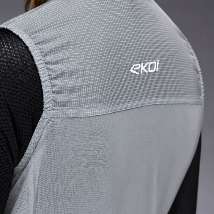 DAMEN-WINDWESTE EKOI PERF AIRSHELL Grau
