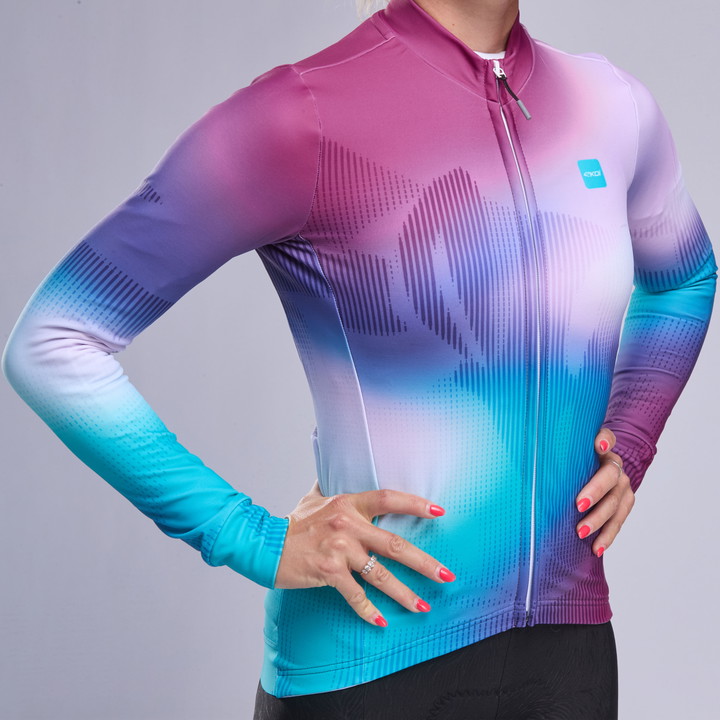 MAILLOT MANCHES LONGUES Femme EKOI PERF ABSTRACT Magenta