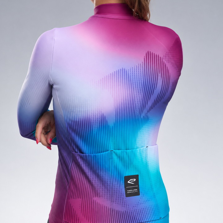 WIELERTRUI MET LANGE MOUWEN Dames EKOI PERF ABSTRACT Magenta