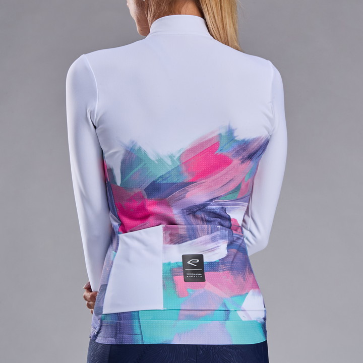 MAILLOT MANCHES LONGUES Femme EKOI PERF PAINTED Blanc