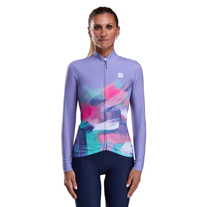 MAILLOT MANCHES LONGUES Femme EKOI PERF PAINTED Lilas