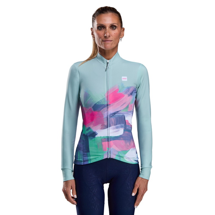 MAILLOT MANCHES LONGUES Femme EKOI PERF PAINTED Sauge