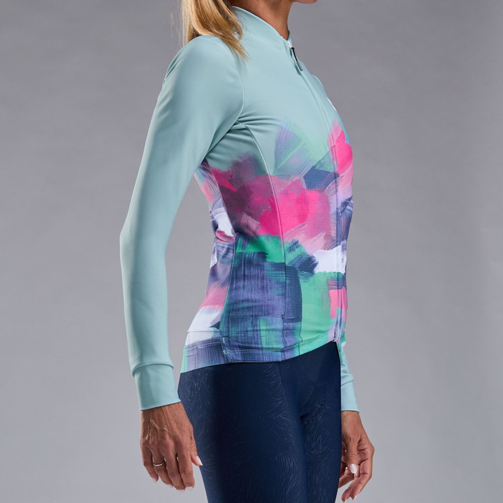 MAILLOT MANCHES LONGUES Femme EKOI PERF PAINTED Sauge