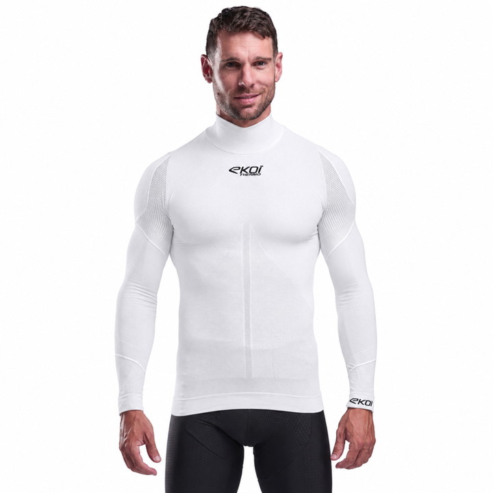 Sous maillot hiver EKOI Perf THERMO Col haut Blanc