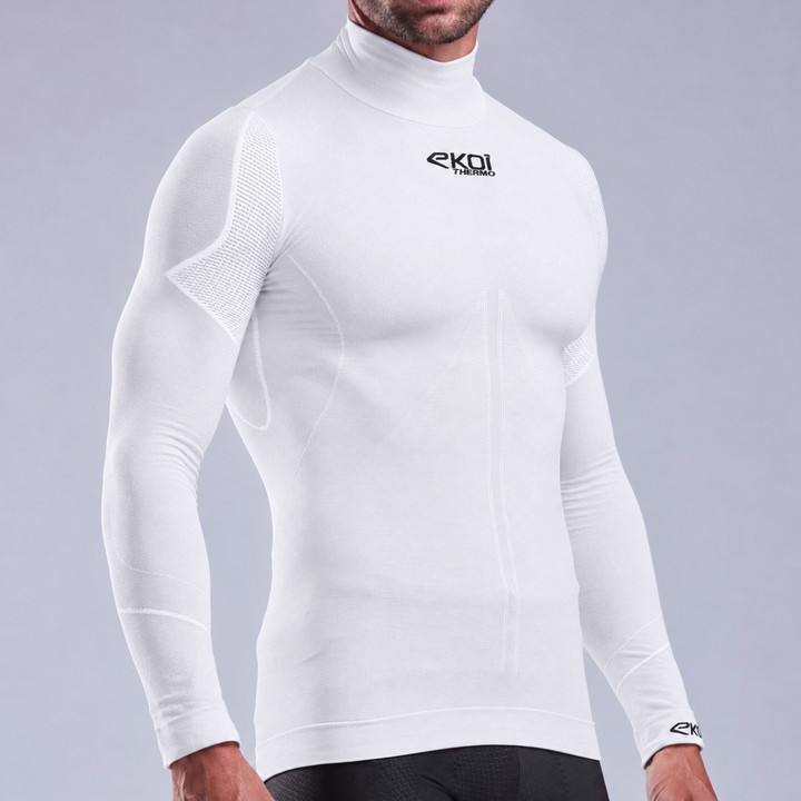 Sous maillot hiver EKOI Perf THERMO Col haut Blanc