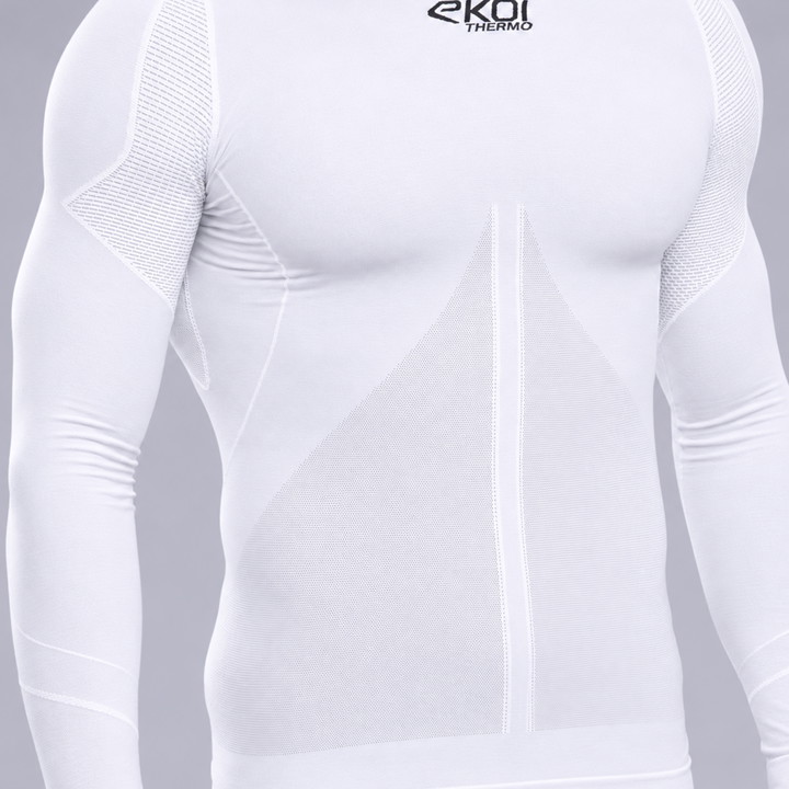 Sous maillot hiver EKOI Perf THERMO Col haut Blanc