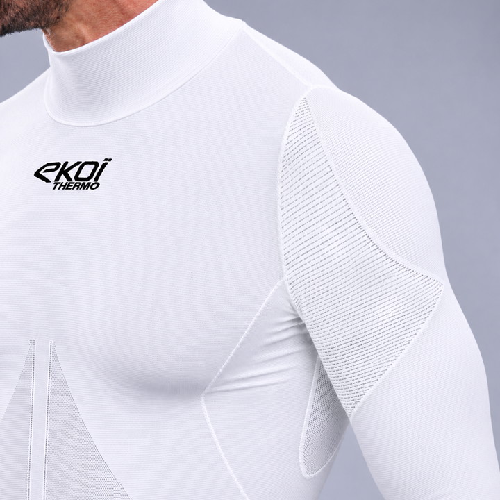 Sous maillot hiver EKOI Perf THERMO Col haut Blanc