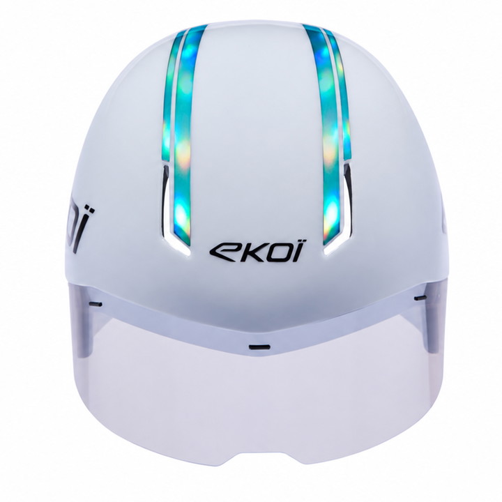 Casque EKOI Racing TRI AERO LTD Blanc Holo Aqua