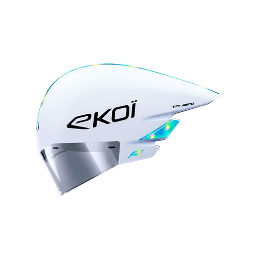 EKOI Racing TRI AERO LTD Helm Weiß Holo Aqua