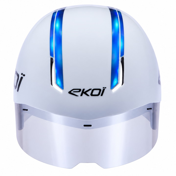 Casque EKOI Racing TRI AERO LTD Blanc Holo Bleu