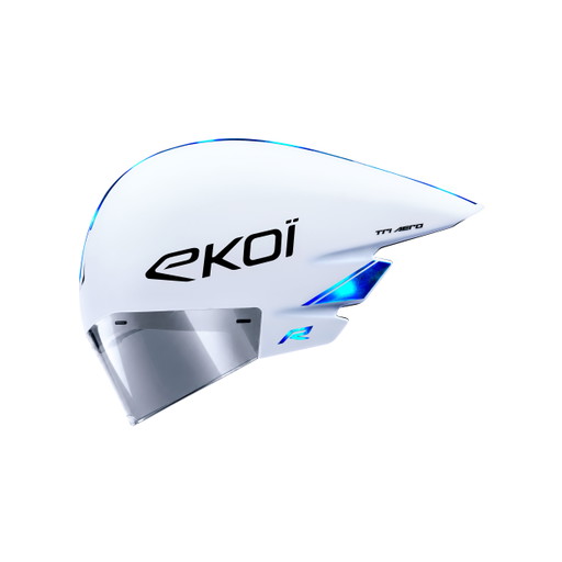 EKOI Racing TRI AERO LTD Helm Weiß Holo Blau