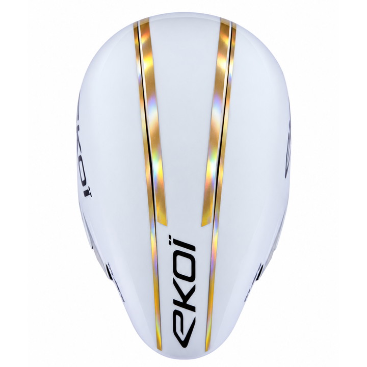 Casque EKOI Racing TRI AERO LTD Blanc Holo Gold