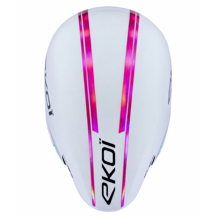 Casque EKOI Racing TRI AERO LTD Blanc Holo Rose
