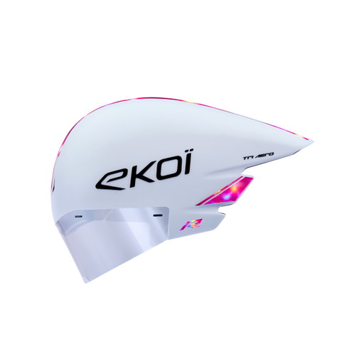 Helm EKOI Racing TRI AERO LTD Holo Roos Wit