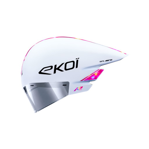 EKOI Racing TRI AERO LTD White Holo Pink Helmet