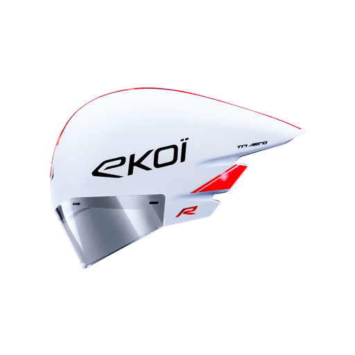 EKOI Racing TRI AERO LTD White Holo Red Helmet