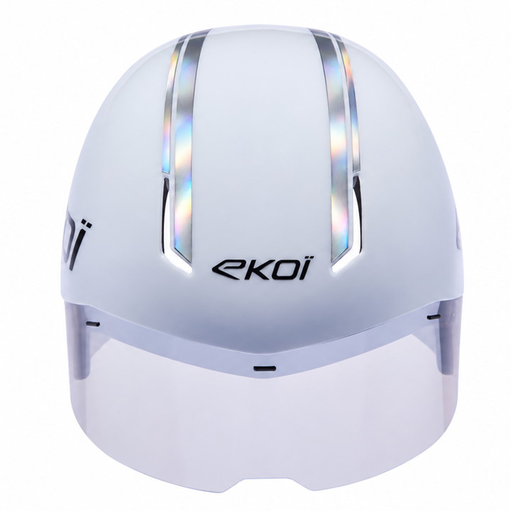 Casque EKOI Racing TRI AERO LTD Blanc Holo Silver