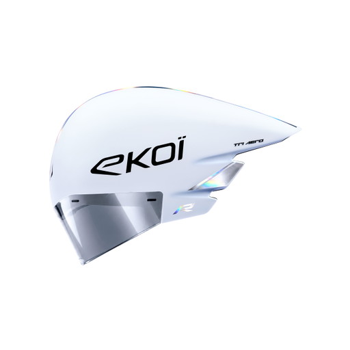 EKOI Racing TRI AERO LTD White Holo Silver Helmet
