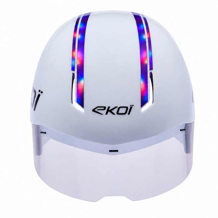 Casque EKOI Racing TRI AERO LTD Blanc Holo Violet