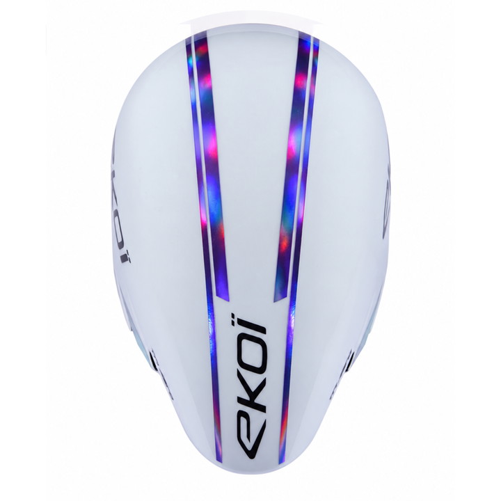 Casque EKOI Racing TRI AERO LTD Blanc Holo Violet