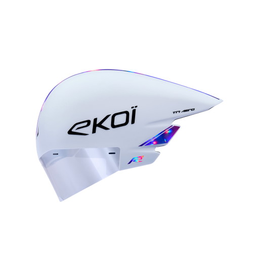 Helm EKOI Racing TRI AERO LTD Wit Holo Violet