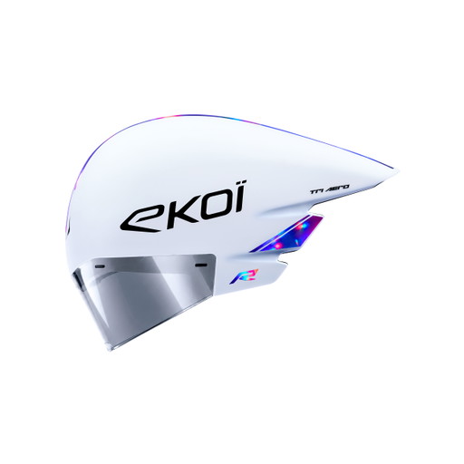 EKOI Racing TRI AERO LTD White Holo Violet Helmet