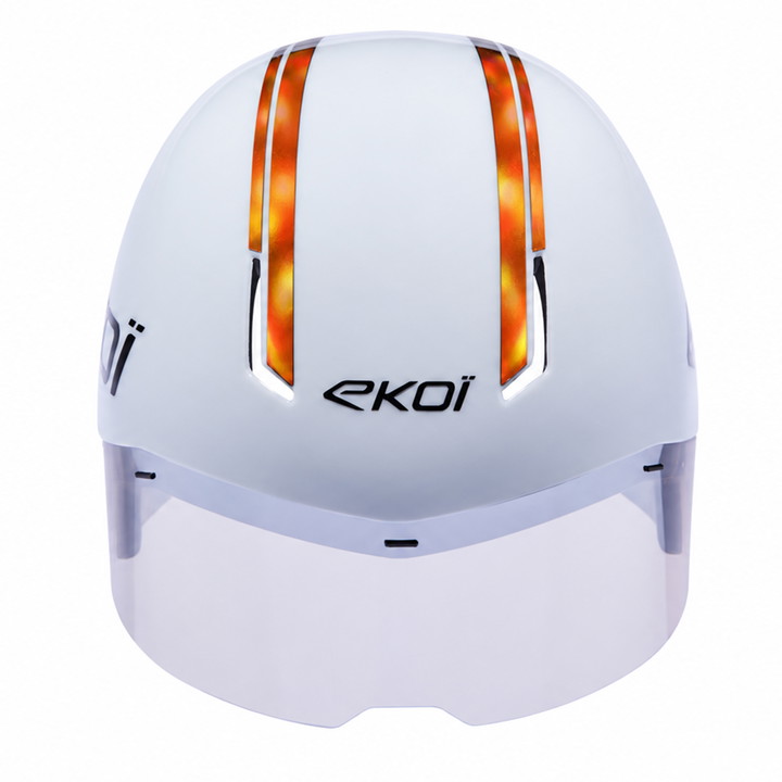 Casque EKOI Racing TRI AERO LTD Blanc Holo Orange