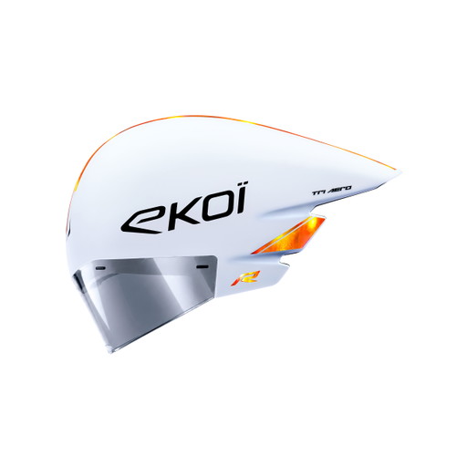 EKOI Racing TRI AERO LTD White Holo Orange Helmet